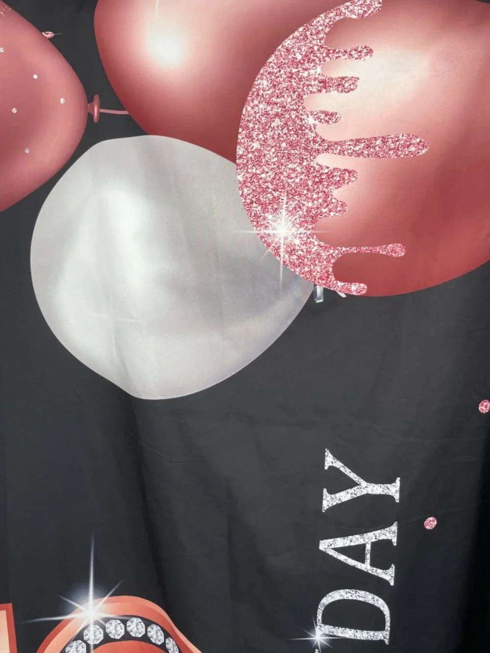Sweet 16 Happy Birthday Party Backdrop Banner